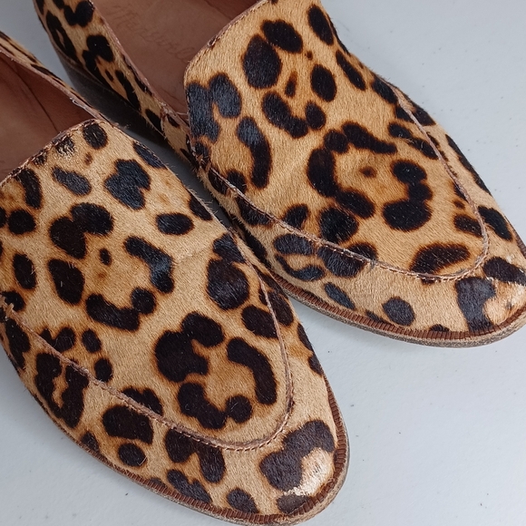 Madewell The Frances Leopard Print Calf Hair Sz 6 1/2” Loafers - Picture 12 of 14